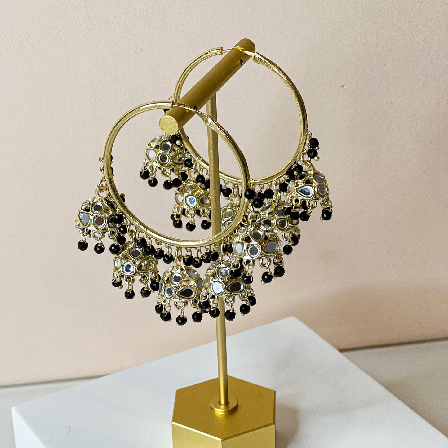 MIRROR HOOP JHUMKE - 2