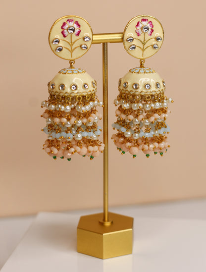 MEENAKARI BEADED JHUMKE