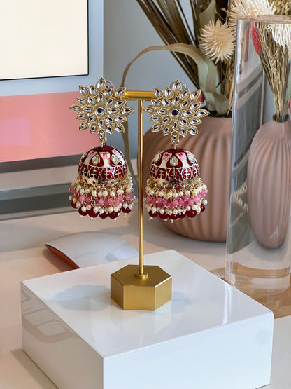 OVERSIZED MEENAKARI JHUMKE